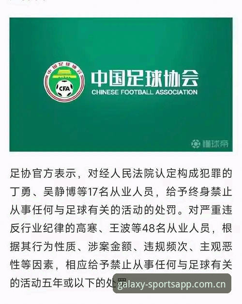 足协第三批禁足名单公布：17人终身禁足，48人面临长期禁赛，星空体育平台带你直击行业整顿风暴